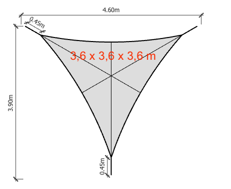 voile d'ombrage triangulaire
